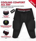 Exxact Sports Battle 7 Pad Adult Football Girdle For Men With Cup Pocket