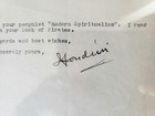 Harry Houdini Signed Autograph Letter Psa dna Authentic 