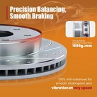 For Chrysler aspen dodge ram durango Rear Rotors And Ceramic Brake Pads Kit