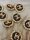 Lot Of 10 22mm Designer Button Chanel Button  Gold Tone 