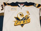 San Diego Gulls Game Worn Used Military Navy Goalie Hockey Jersey Size 60   60g