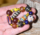 Antique African Trade Beads Collection Of Venetian   European Assorted Specimens