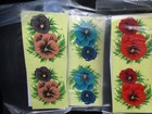 16 Ceramic Waterslide Decals  Pansies  Assorted Colors