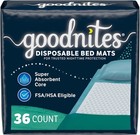  goodnites Disposable Bed Pads bed Mats For Bedwetting  2 4 X 2 8 Ft  36 Ct