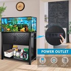 40 Gallon Tank Stand With Cabinet And Power Outlets Metal Aquarium Stand