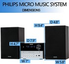 Philips Bluetooth Stereo System For Home With Cd Player  Mp3  Usb  Fm Radio
