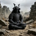 Mini Japanese Samurai Warrior Figurine 3d Printed Bushido Zen Desktop Decor Stat