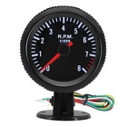  2-1 6 Inch  52mm  Tachometer 8000 Rpm Gauge With Holder White Backlight Tach 