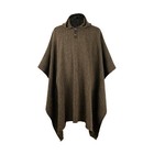 Llama Wool Hooded Poncho Mens Womans Unisex Pullover Sweater Jacket Coffee Beans
