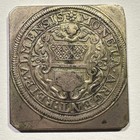 1704 German States Ulm Gulden Silver Klippe Very Strong Details Ex Mount Shown