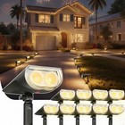 Solar Spot Lights Outdoor 6 Pack Waterproof Landscape Lighting Yard Garden Path