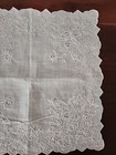 Vintage Madeira Linen -embroidered Bridal Wedding Hankie- 11 5    11 5 