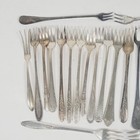 22x Vintage Cocktail Fork Seafood Flatware Silverplate Lot Reuse Repurpose