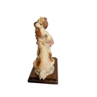 Giuseppe Armani Florence Figurine Girl Hugging Dog 1994 Made In Italy Wood Base