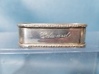 Vtg   Antique Webster Sterling Silver Rectangular Napkin Kings W  Etched Names