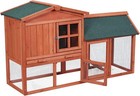 54in Wooden Rabbit Hutch Cage House Habitat Animal Pet Chicken Coop Outdoor