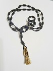Santa Muerte Bone Hueso Color Rosary Rosario De Hilo Nudoso Knotted  Hand Made