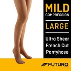 Futuro Ultra Sheer Pantyhose For Women Large Size Mild Compression 1 Pack