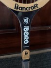 Vintage Bancroft Bjorn Borg Wood Tennis Racquet Brown Leather Grip