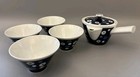 Arita-yaki Mizutama Dot Kyusu Teapot   4 Yunomi Cups Sencha Set Porcelain Japan
