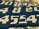 Team Set Nine  9  Blue Hockey Jerseys  used 