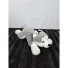 Fao Schwarz Siberian Husky Plush Stuffed Animal Grey White Dog Blue Eyes 12 Inch
