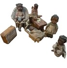 Vtg 5 Lot Sarahs Attic Black Americana Children Baby Sculpture Figurine Resin