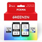 Pg-275xl Cl-276xl Ink Cartridge Compatible With Canon Pixma Ts3522 Tr4722 Ts3722