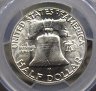 1950  p  Franklin Silver Half Dollar 50c Pcgs Ms65  214 Gem Bu Unc Ecc c  Inc 