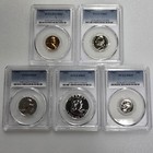 1961 Proof Set Pcgs Graded Pr 69 Complete 5 Coin Proof Set Lot New Slabs