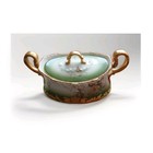 T v Limoges Antique Sugar Bowl Hand Painted Venice December 24  1896