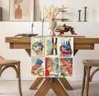 Vintage 4th Of July Table Runner American 250th Anniversary Patriotic Decor 