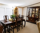 7-piece Rectangular Dark Wood Dining Table Set W  6 Chairs Brown black