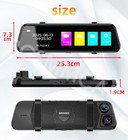9 66  Mirror Dash Cam Hd Car Dvr Video Recorder With Front Interior Rear Camera