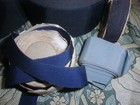 Lot 0f 4 Rolls  70 Yds Vintage Millinery Hat Grosgrain Ribbon Bumpy Edge Blues