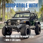 Front Winch Bumper Black Compatible With 1986-2006 Jeep Wrangler Tj Yj With D-ri