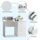 Computer Desk Laptop Workstation Table Home Office Wood Furniture 3 Drawers