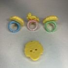 Lot Of 4 Vtg 1971 Ronald Mcdonald Plastic Ring Happy Meal Toys Specialty Premium