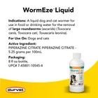 Durvet Wormeze Liquid Canine   Feline Antihelmintic  8 Oz One Size  White 
