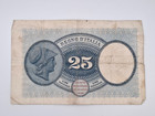 Italy Kingdom 25 Lire    aquila    Banknote      Biglietto Di Stato     Vintage Paper     