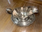 Vintage The Drake Gmco Ep 010472 Silver Plated Gravy Bowl And Plate