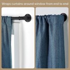 Industrial Curtain Rod 28-48 Inch Black Wrap Around Window Curtain Rod