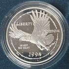 1994 Us Veterans Commemorative Silver Dollars - 3 Coin Proof Set With Box   Coa