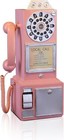 Antique Telephone - Pink Rotary Dial Landline Phone Model Vintage Classic Pho   