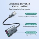Usb To Audio Jack Sound Card Adapter With Dual Trs 3-pole 3 5mm Headphone And Mi