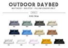S2 Piped Trim Mattress Cushion Covers Only For Outdoor Daybed Porch Swing Bed