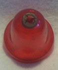 Antique Vintage Mid Century Red Plastic Christmas Bell Ornament