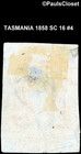 Tasmania 1858 Sc 16 Queen Victoria 1 - Vermilion Used Fine  4