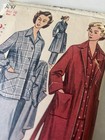 1950s Vintage Simplicity Sewing Pattern 3651 Pajama Robe Sz 16 B34 Womens Misses