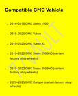 83mm Gmc 3 25  Replacement Center Caps 4pc Set Brushed Aluminum With Black Logo